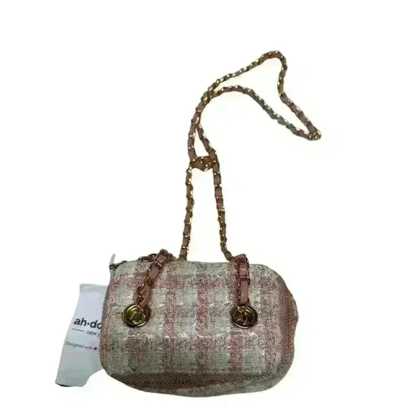 Ah-Dorned Pink Plaid Small Fragrance Bag with Crossbody Chain Zip Close - Picture 11 of 16